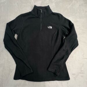 The North Face Women's Black 1/4 Zip Fleece Pull Over Sweater/Layer size Small